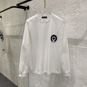 Chrome Hearts Blue Print Short-Sleeved Shirt With White Detailing